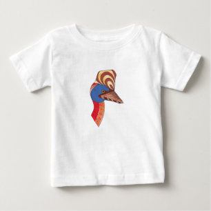 T-shirt Pour Bébé Cassowary Art autochtone authentique