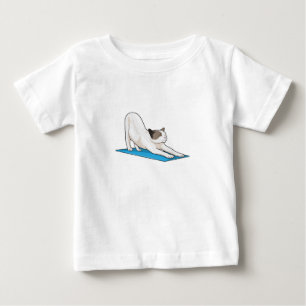 T-shirt Pour Bébé Cat Yoga Méditation Fitness
