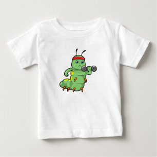 T-shirt Pour Bébé Caterpillar at Strength entraînement avec Dumbbell