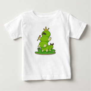 T-shirt Pour Bébé Caterpillar en roi avec Couronne