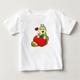 T-shirt Pour Bébé Caterpillar with Apple