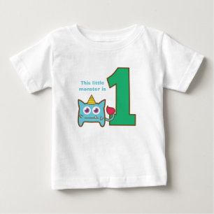 T-shirt Pour Bébé Ce petit monstre a un an, premier anniversaire