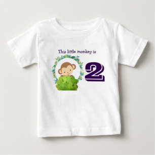 T-shirt Pour Bébé Ce Petit Singe Mignonne Safari Anniversaire