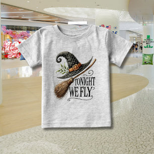T-shirt Pour Bébé Ce soir nous volons Halloween