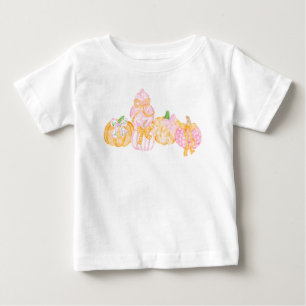 T-shirt Pour Bébé Célébration de Thanksgiving Citrouille Prépa et Ru