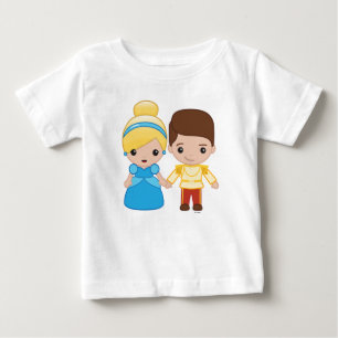 T-shirt Pour Bébé Cendrillon et le prince charmant Emoji 2