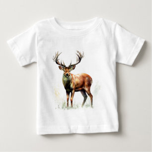 T-shirt Pour Bébé Cerf énorme avec un panache