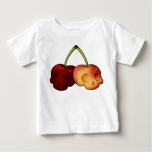 T-shirt Pour Bébé Cerisier doux mortel Crâne bébé