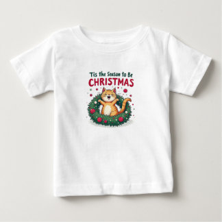 T-shirt Pour Bébé C'est la saison d'être chatte Baby Shirt