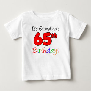 T-shirt Pour Bébé C'est le 65e anniversaire de grand-mère