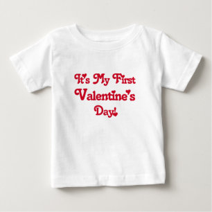 T-shirt Pour Bébé C'est ma première Saint-Valentin