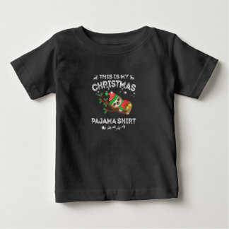 T-shirt Pour Bébé C'est mon amour de Noël de chemise en pyjama