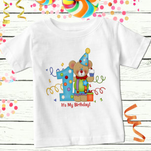 T-shirt Pour Bébé C'est mon anniversaire mignon ours 1 âge