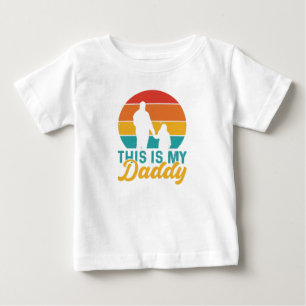 T-shirt Pour Bébé C'est mon papa