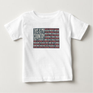 T-shirt Pour Bébé C'est mon pays