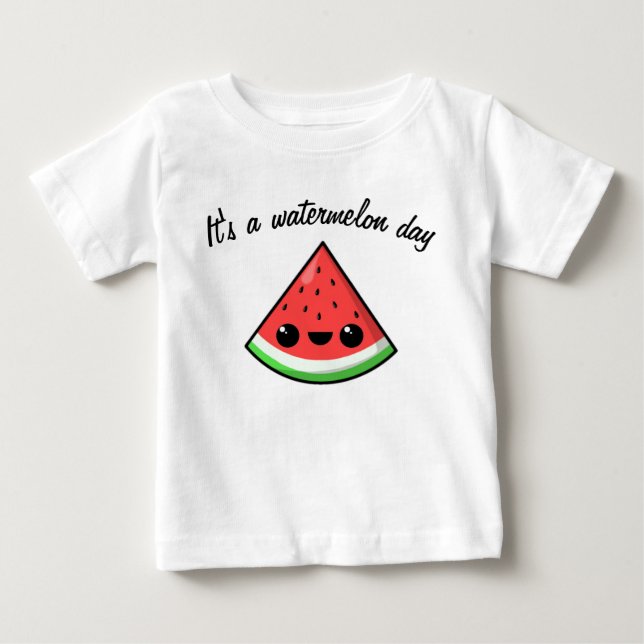 T-shirt Pour Bébé C'est une journée de pastèque (Devant)