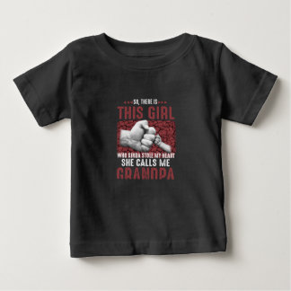 T-shirt Pour Bébé Cette fille m'appelle Grand-père