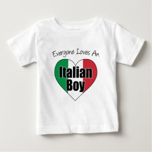 T-shirt Pour Bébé Chacun aime le garçon italien