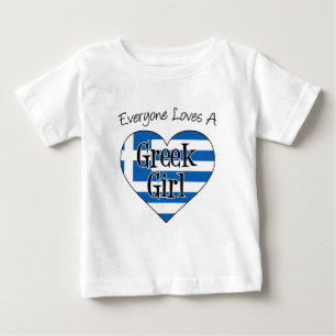 T-shirt Pour Bébé Chacun aime une fille grecque