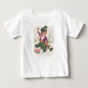 T-shirt Pour Bébé Champagne vintage Shamrock Jour de la Saint Patric