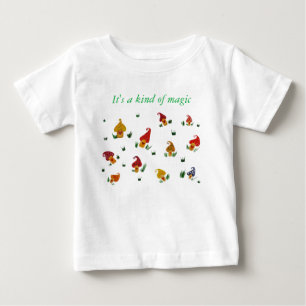 T-shirt Pour Bébé Champignons Baby Fine Jersey T-shirt, Blanc