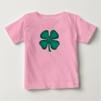Chance 4 feuilles irlandais Clover rose bébé chemi