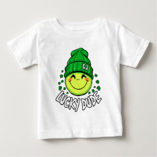 T-shirt Pour Bébé Chanceux Gars Sourire Visage St. Patrick