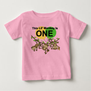 T-shirt Pour Bébé Chandails et cadeaux 1er anniversaire des singes