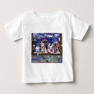 T-shirt Pour Bébé Chanson de Noël - Fête des animaux - Heureux