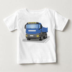 T-shirt Pour Bébé Chantiers bleus Camions