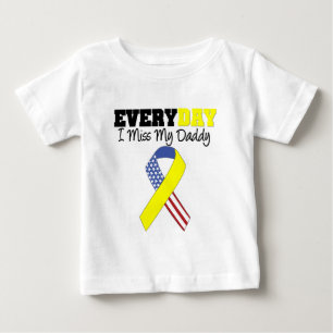 T-shirt Pour Bébé Chaque Jour, Mon Papa Militaire Me Manque