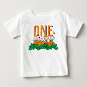 T-shirt Pour Bébé Charlie Brown et Gang Citrouille 1er anniversaire