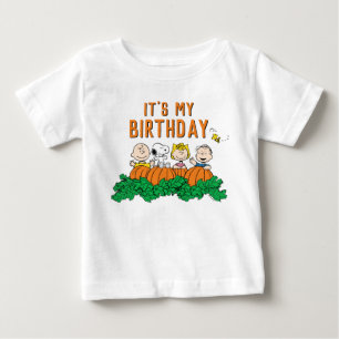T-shirt Pour Bébé Charlie Brown et le Citrouille de Gang