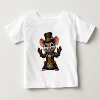 T-shirt Pour Bébé Charme de la souris Steampunk - Jolie horloge Toph