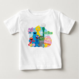 T-shirt Pour Bébé Chasse aux oeufs de Pâques de la rue Sésame