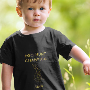 T-shirt Pour Bébé Chasse aux Oeufs de Pâques Personnalisée Mignonne