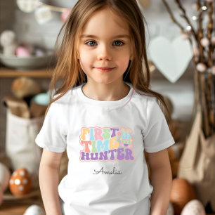 T-shirt Pour Bébé Chasse aux oeufs de Pâques pour la première fois m