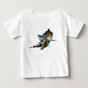 T-shirt Pour Bébé Chasseur masculin avec Bowgun, Gros Gunner avec Lu