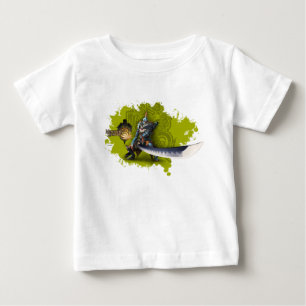 T-shirt Pour Bébé Chasseur masculin avec la longues épée et armure