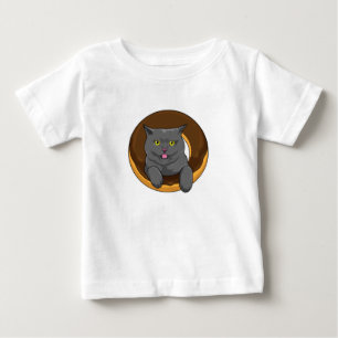 T-shirt Pour Bébé Chat avec Donut
