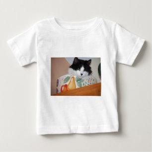 T-shirt Pour Bébé Chat dans un bol de fruits