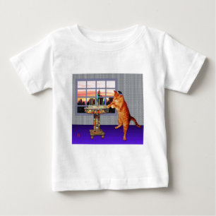 T-shirt Pour Bébé Chat de Menorah
