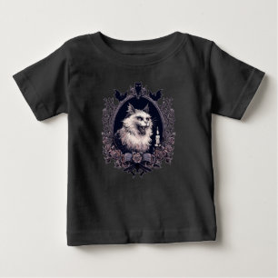 T-shirt Pour Bébé Chat d'Halloween, Éffrayant