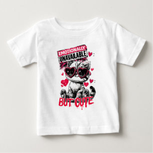 T-shirt Pour Bébé Chat émotionnellement indisponible mais mignon ave