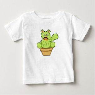 T-shirt Pour Bébé Chat en cactus