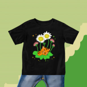 T-shirt Pour Bébé Chat glissant mignon