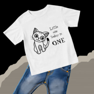T-shirt Pour Bébé Chat noir mignon