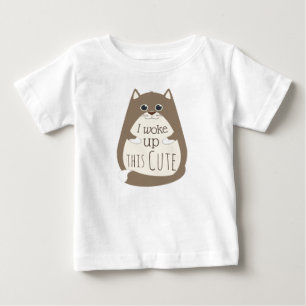 T-shirt Pour Bébé Chat S'Est Réveillé Ce Slogan Mignonne Et Drôle