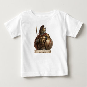 T-shirt Pour Bébé Chat Spartan Blue Russe