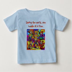 T-shirt Pour Bébé chatons - Chiots Coton Amusant